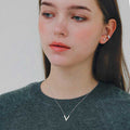Jayloven V Pendant Silver Necklace N01260