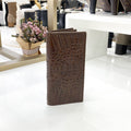 BW055 AG-BR Crocodile Leather Long Wallet MichellebyTandy BPDYIEBP