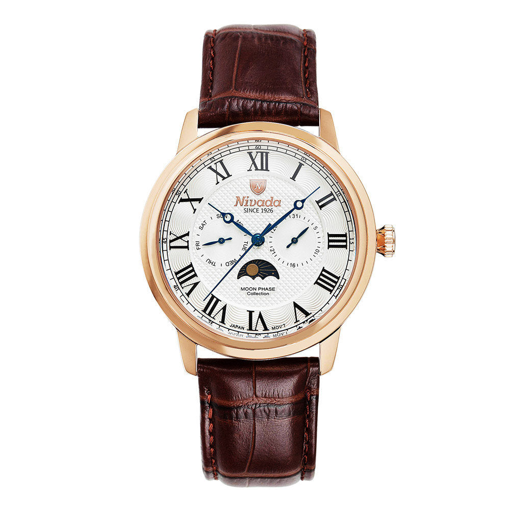 Nevada men's multi-function leather watch 1008