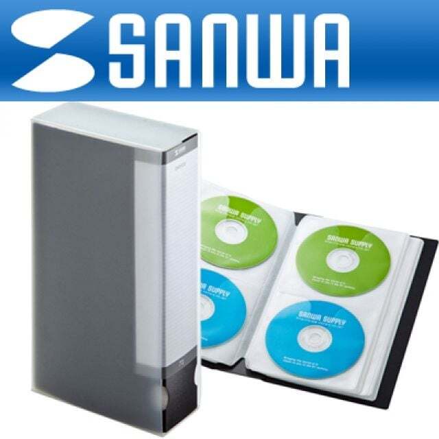 SANWA File-Type CD DVD Cases (72 Sheets Black) Popular Product [WFCD562260404]