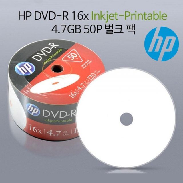 Owner Clan Popular Product HP Media DVD-R Printable 16x 4.7GB (50P Bulk Pack) [WFDABAC260405]