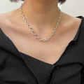 Amuel 925Silver Bold Hollow Chain Necklace AMQN3125