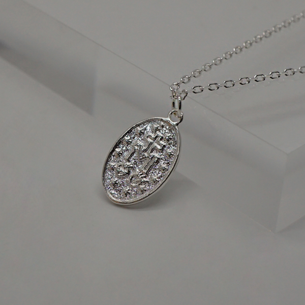 Amuel 925Silver Double-sided Coin Necklace AMQN4996