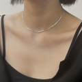 Amuel 925Silver Ladder Chain Choker Necklace AMQN4658