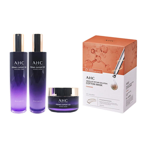 AHC Prime Expert NEW EX Basic Set Skin+Lotion+Cream+Mask Pack 25 Sheets