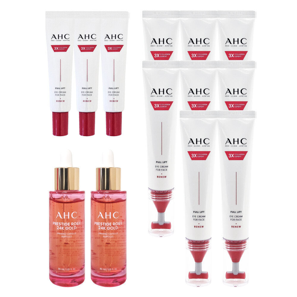 AHC Ice Cream Season 14 Full Lift T-Guarashi Lifting 40ml x 8 + 12ml x 3 + Gold Firming Ampoule 2