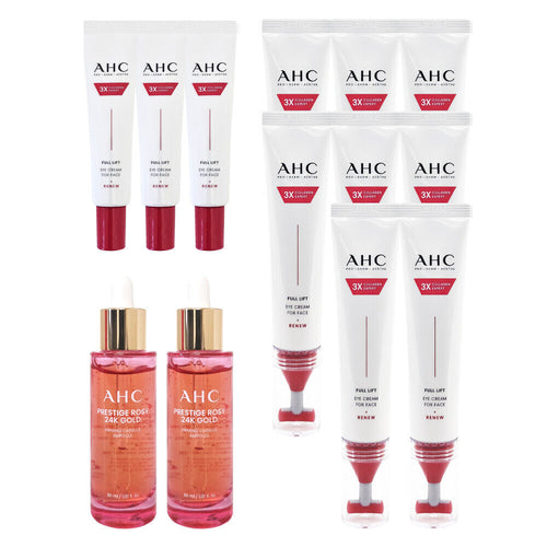 AHC Ice Cream Season 14 Full Lift T-Guarashi Lifting 40ml x 8 + 12ml x 3 + Gold Firming Ampoule 2