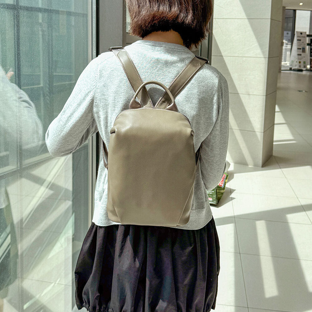 BlossomSteel cow leather daily women's mini backpack