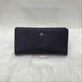 Monkcross gold logo leather women's wallet AW8055BLACKGJA