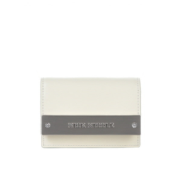 Nick & Niccol CRYSTAL ACCORDION WALLET CREAM