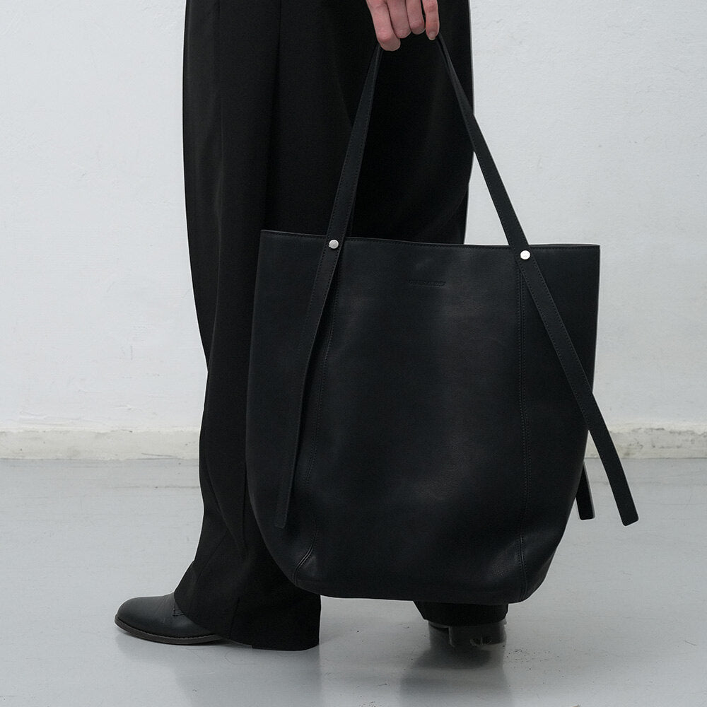 GeneralIdea WOMAN FAKE SUEDE BASKET Shoulder Bag [BLACK] / WBE4L92517
