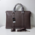Tanji Men Simple Embossed Cow Leather Briefcase B23301VT3