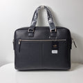 Tandy Men Simple Embossed Leather Briefcase B23302V