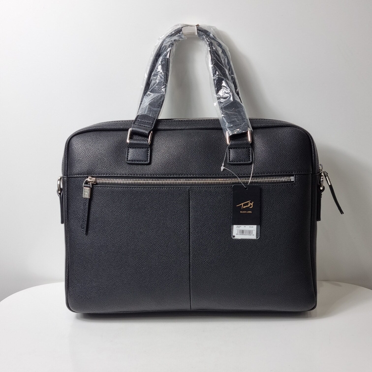Tandy Men Simple Embossed Leather Briefcase B23302V