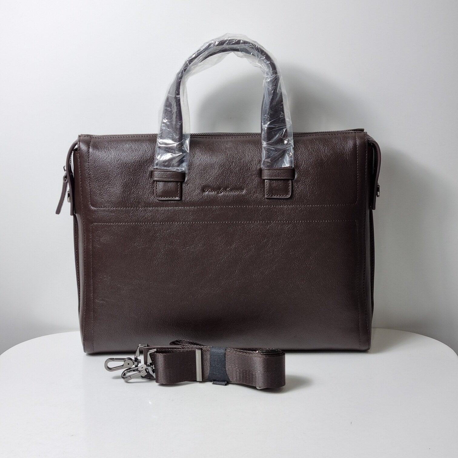 Tandi CentralSejong Men's Simple Cow Leather Briefcase B24303