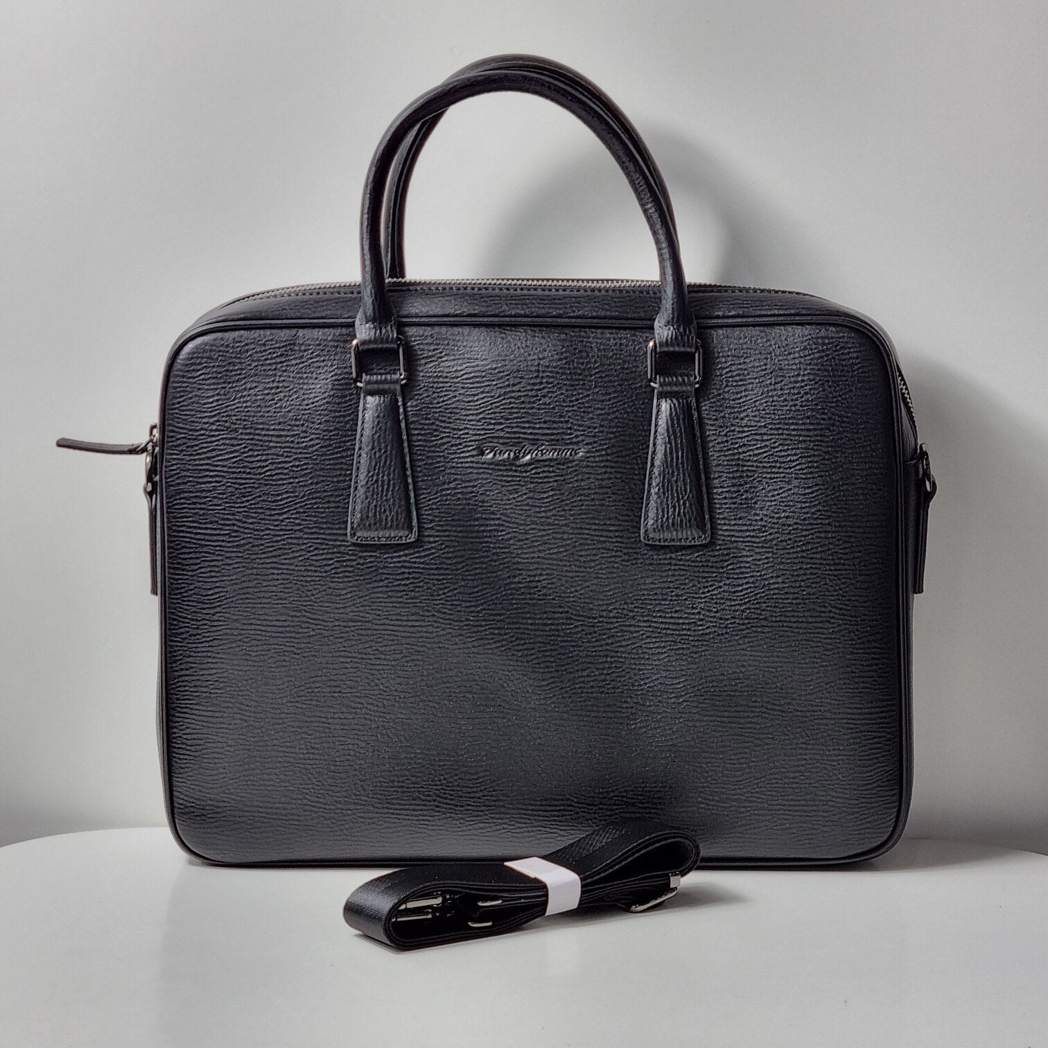 Tandy CentralSejong men simple cow leather briefcase B24305VT