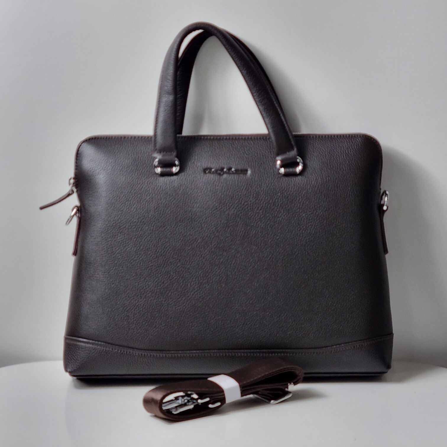 Tando Men Simple Cow Leather Briefcase B24306VT