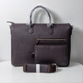 Tandi CentralSejong Men's Simple Cow Leather Briefcase B5504604VT