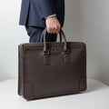 Tandy B5604305SB2 Men's Premium Leather Briefcase Crossbody Business Tote Bag