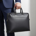 Tandy B5605305SB1 Men's Premium Leather Portfolio Crossbody Business Briefcase