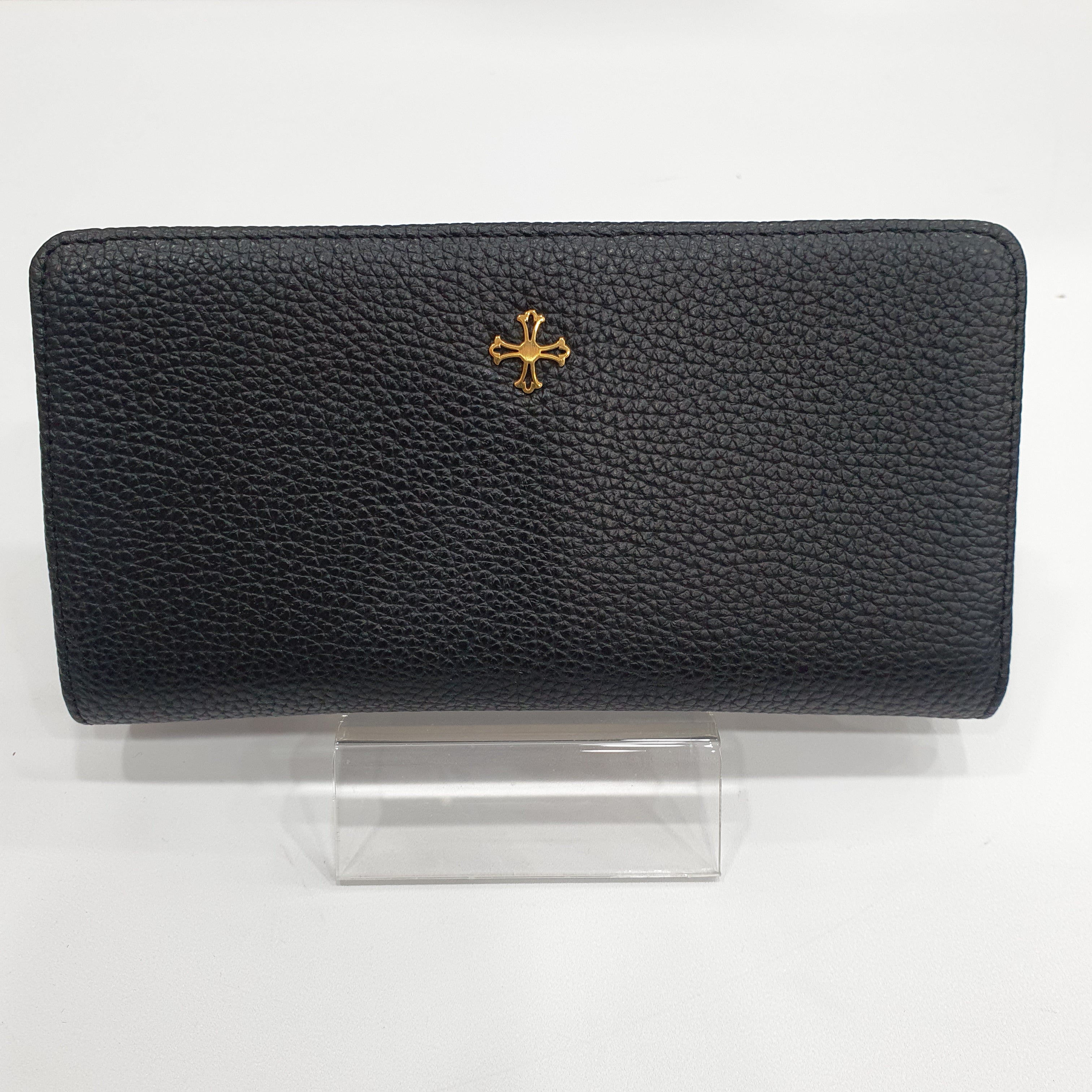 Mon克罗斯 Women's Slim Card Holder Leather Wallet AW8055-BKIC