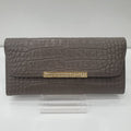 Monkcross Natural Leather Cube Gold Trim Women's Wallet AW9159-GIC