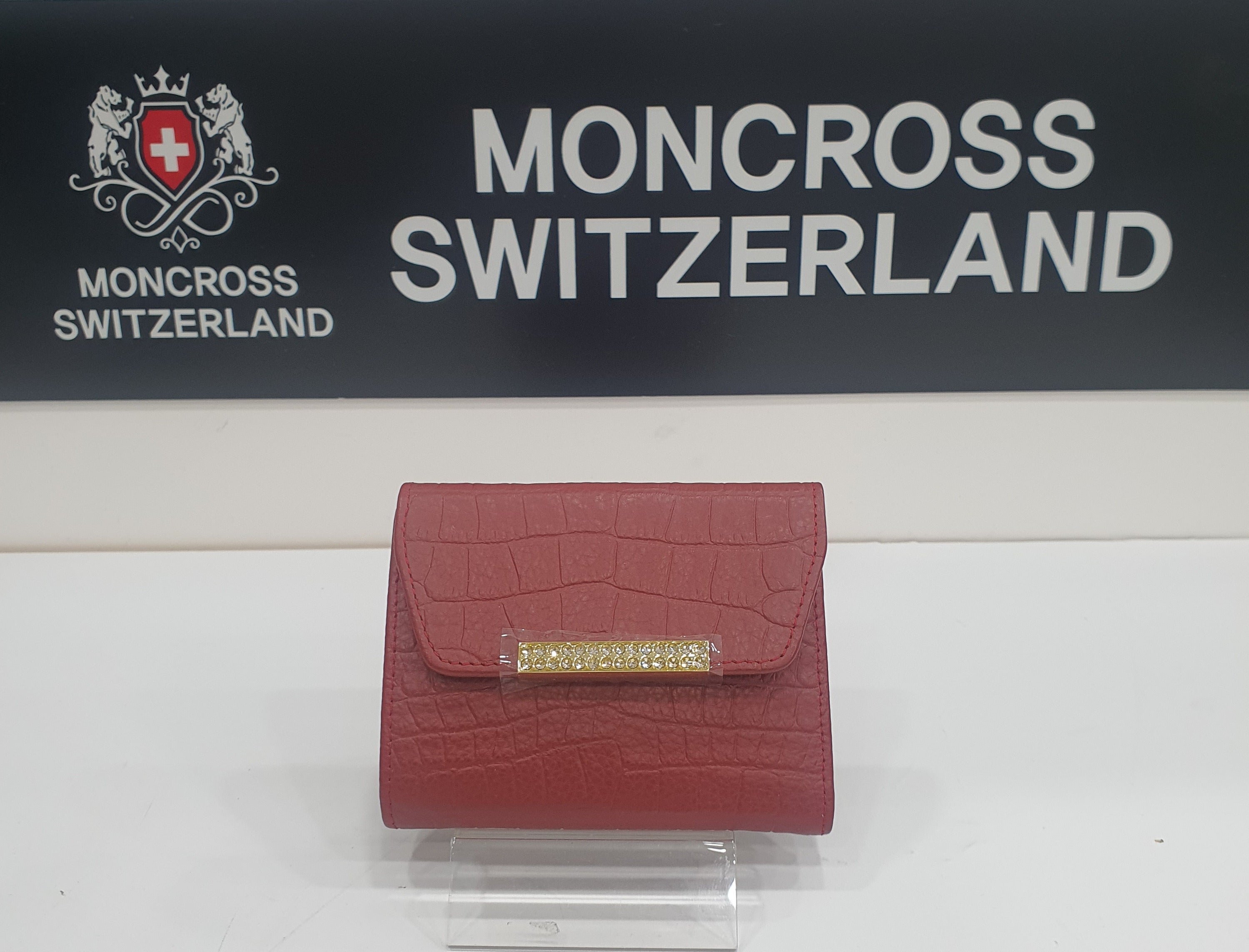 Monkross Women's Cubic Decoration Point Genuine Leather Coin Purse AW9165-WIC