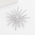 VY woman silver wedding snow cubic brooch