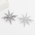 VY Women's Silver and Black Party Snow Brooch