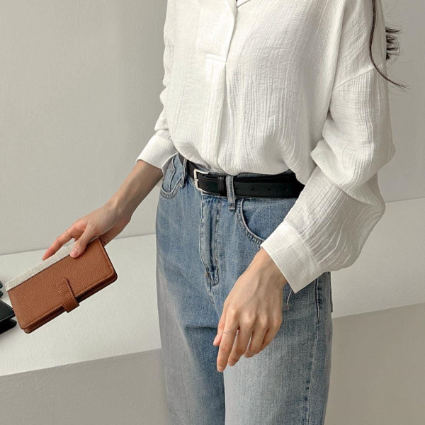 VY women minimalist real leather card holder