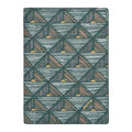 Notig Pyramid Pattern Card Wallet Vertical Green OKF1ACP5104E1