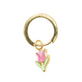Wilhelmina Garcia Gold Pink Tulip Drop Earrings BLM009-PINK