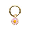 Wilhelmina Garcia Gold Pink Daisy Drop Earrings BLM011-PINK