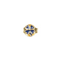 Wilhelmina Garcia Gold Blue Clover Stud Earrings BLM031-BLUE