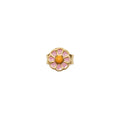 Wilhelmina Garcia Gold Pink Daisy Stud Earrings BLM033-PINK