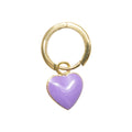 Wilhelmina Garcia Gold Purple Heart Drop Earrings HRT005-PURPLE