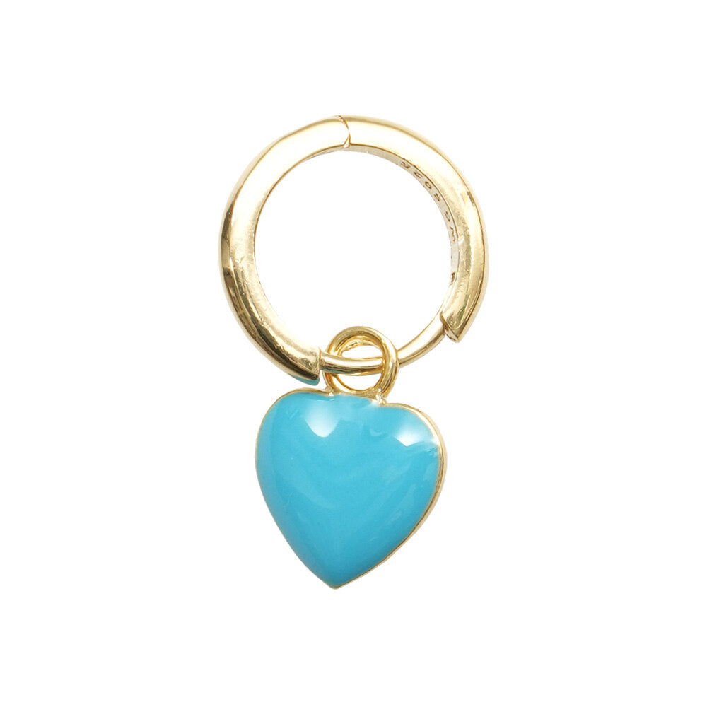 Wilhelmina Garcia Gold Turquoise Heart Drop Earrings HRT005-TURQUOISE