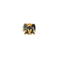 Wilhelmina Garcia Mini Black Ribbon Stud Earrings SS2024-BLACK