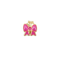 Wilhelmina Garcia Mini Hot Pink Ribbon Stud Earrings SS2024-HOT PINK