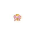 Wilhelmina Garcia Mini Pink Ribbon Stud Earrings SS2024-PINK