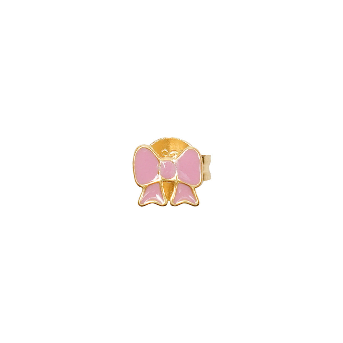 Wilhelmina Garcia Mini Pink Ribbon Stud Earrings SS2024-PINK