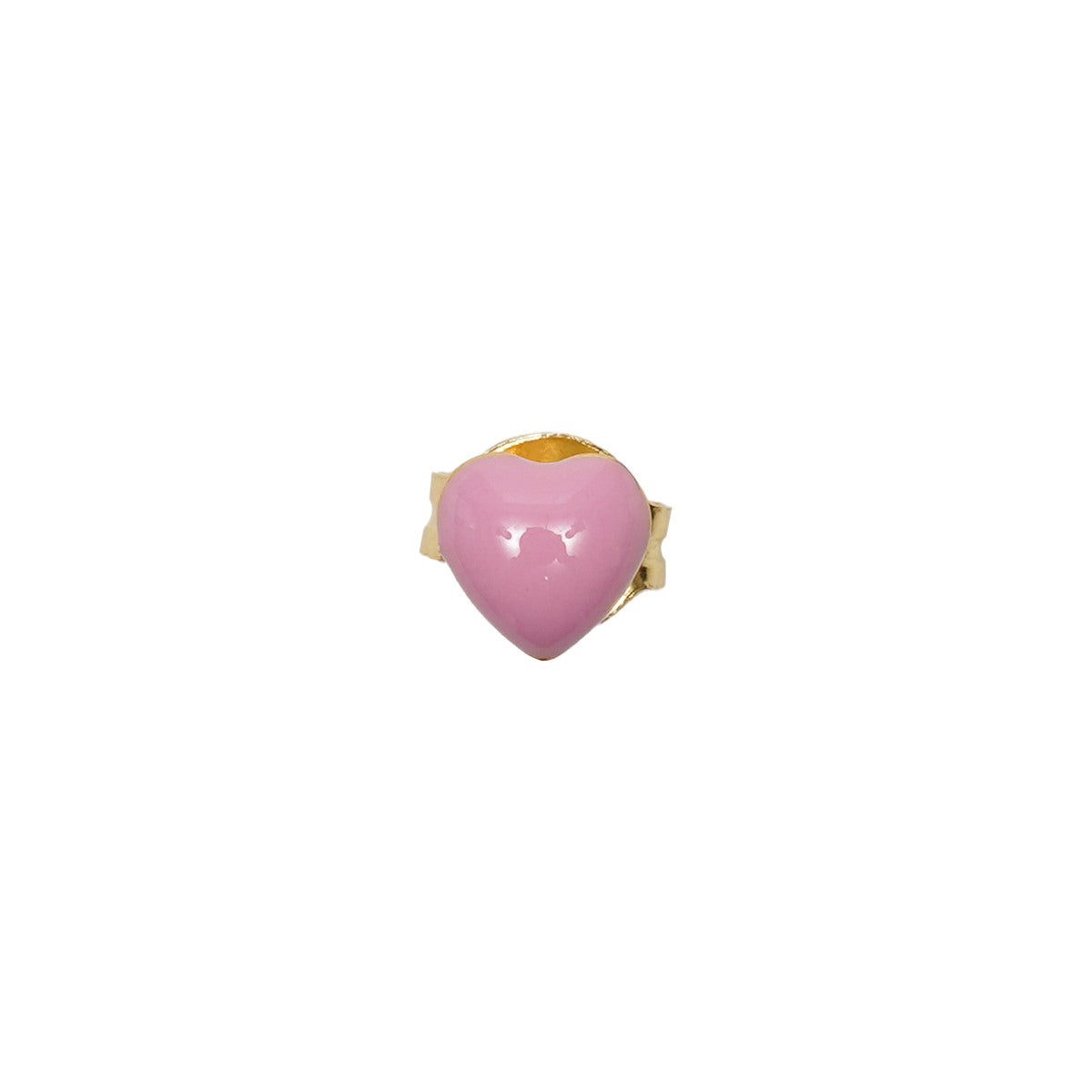 Wilhelmina Garcia Pink Heart Stud Earrings SS2025-PINK