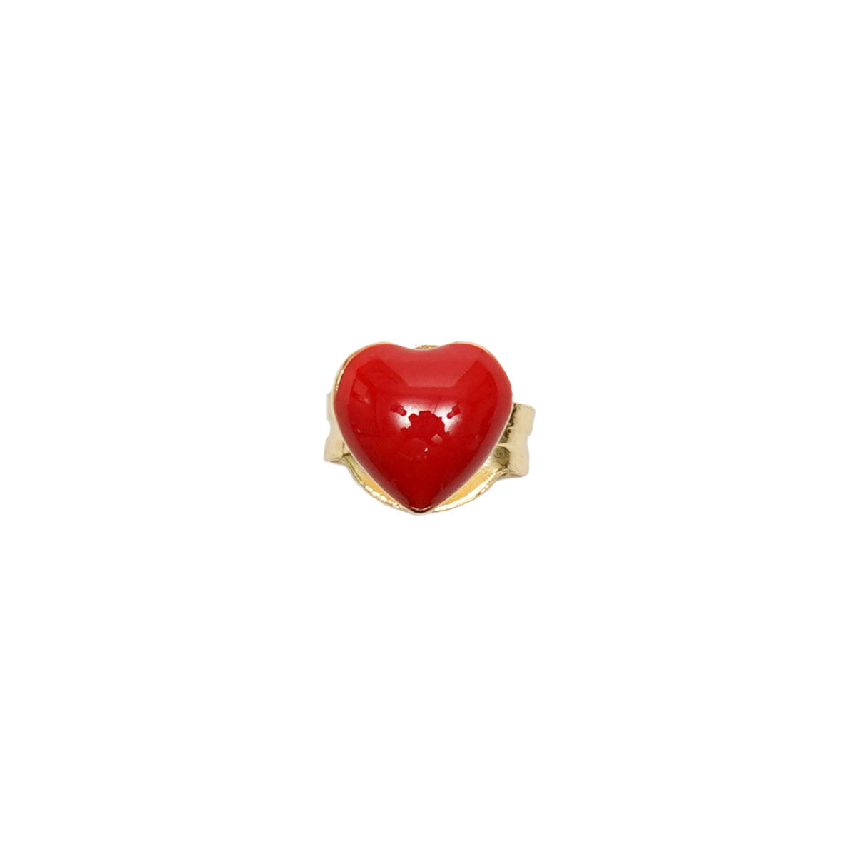Wilhelmina Garcia Red Heart Stud Earrings SS2025-RED