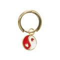 Wilhelmina Garcia Red Yin-Yang Drop Earrings YY007-RED