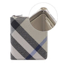 Burberry Men's Check Zipper Card Wallet 8087322 LICHEN 24S