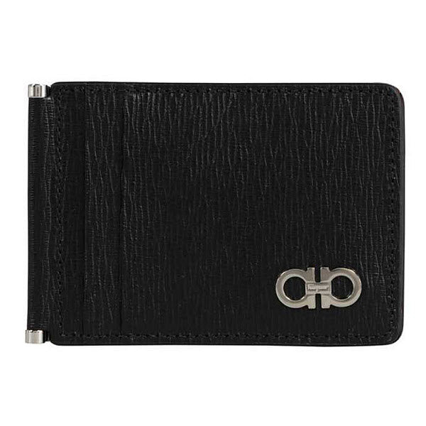 Salvatore Ferragamo Ferragamo 24SS Double Gancini Card Wallet Black 66-A624 0723881 (P003198520)