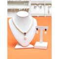 Rodem Jewelry Rodem Savezone05 Premium Natural Pearl Ruby Earrings Necklace Set02 RDA23060093 (32407