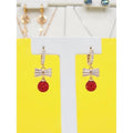 Rodem Jewelry Rodem Savezone05 Premium Swirl Ribbon Ball One Touch Earrings Red 2 RRDB24020237 44783