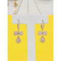 Rodem Jewelry Rodem SaveZone05 Premium Swirl Ribbon Ball One-Touch Earrings (Gold)2 RRD24020238