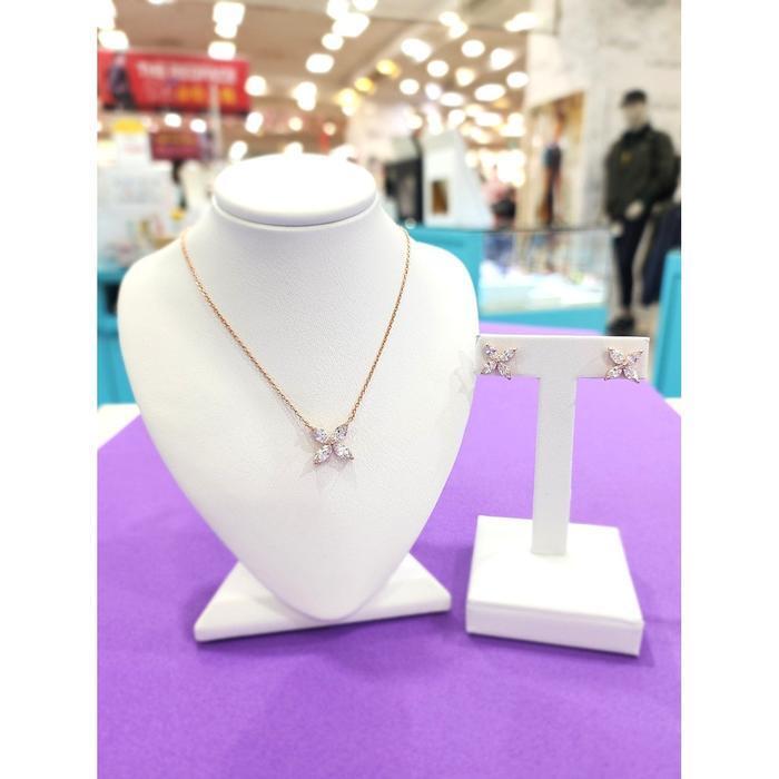 Rodem Jewelry Rodem SaveZone05 Elegance 4-Leaf Earring Necklace Set RD26030023 (46561238)